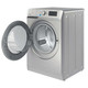 Silver Freestanding Washer Dryer 6/8Kg With Push&Go - Indesit BDE 861483X S UK N