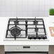 CDA HG6350SS 60cm Stainless Steel 4 Burner Gas Hob With Cast Iron Supports & FFD