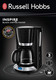 Black Filter Coffee Machine, 15 Cups 1.25L, 1100W - Russell Hobbs Inspire 24391