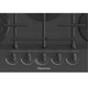 5 Burner Gas Hob In Black, Glass Top - Hisense GG773B