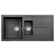 SIA NALI15BL 1.5 Bowl Black Composite Inset Kitchen Sink