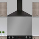 CDA ECH93BL 90cm Black 3 Speed Chimney Cooker Hood Kitchen Extractor Fan