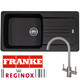 Franke Aveta 1.0 Black Tectonite Kitchen Sink And Reginox Genesis Swan Neck Tap