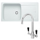 Franke Aveta 1.0 Bowl Ice White Tectonite Kitchen Sink And Reginox Brooklyn Tap