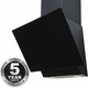 SIA EAG71BL 70cm Black Angled Glass Chimney Cooker Hood Kitchen Extractor Fan