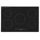 SIA 60cm Electric Double Oven, 90cm 5 Zone Induction Hob &3 Colour Curved Hood