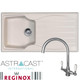 Astracast Sierra 1 Bowl Cream Reversible Kitchen Sink & Reginox Elbe Chrome Tap