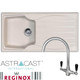 Astracast Sierra 1 Bowl Cream Kitchen Sink And Reginox Brooklyn Chrome Mixer Tap