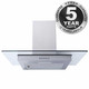 SIA FL61SS 60cm Stainless Steel Flat Glass Chimney Cooker Hood Extractor Fan