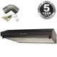 SIA VSR60BL 60cm Black Slim Visor Cooker Hood Kitchen Fan And 3m Ducting Kit