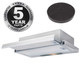 SIA 60cm Stainless Steel Telescopic Integrated Cooker Hood Fan And Carbon Filter