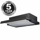 SIA TSH60BL 60cm Black Telescopic Integrated Cooker Hood Kitchen Extractor Fan