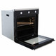 SIA 60cm Single Electric Oven, Stainless Steel 4 Zone Plate Hob & Chimney Hood