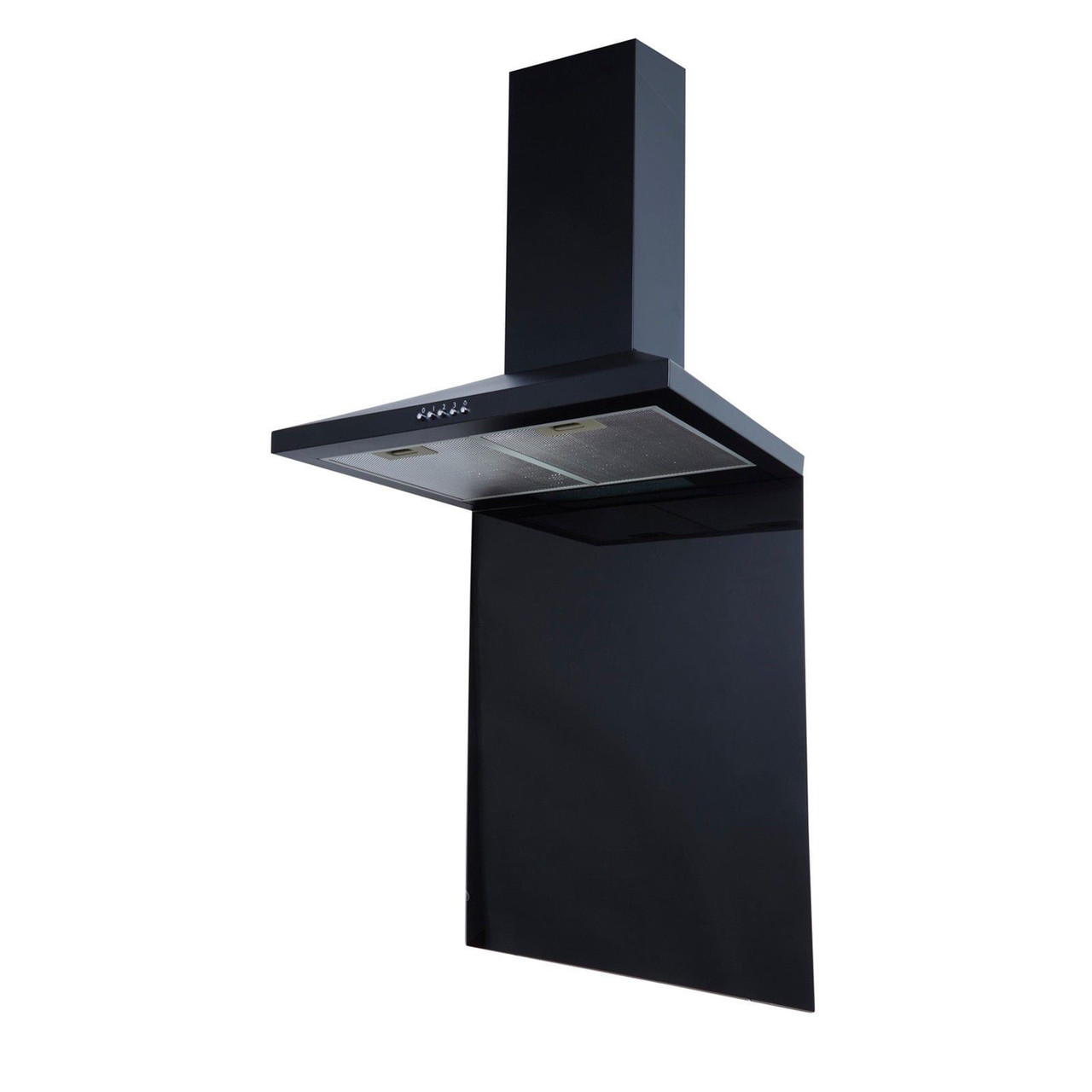 Image of SIA Black Toughened Glass Kitchen Splashback 60x75cm - SP60BL