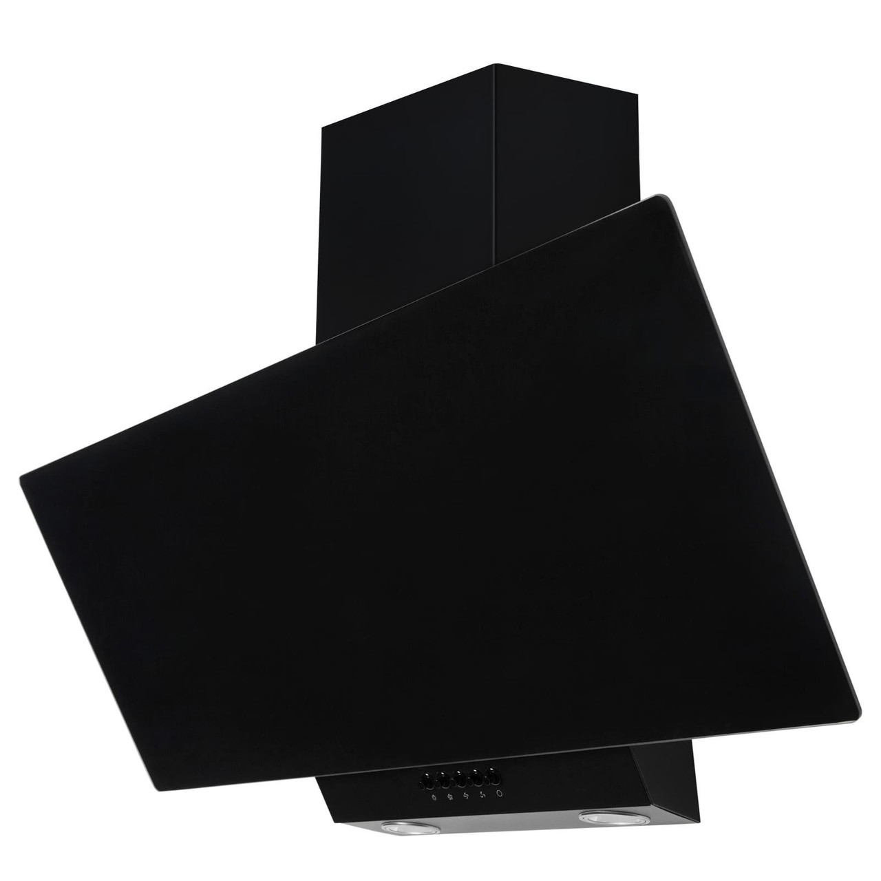 Image of SIA EAG91BL Black 90cm Angled Glass Chimney Cooker Hood Kitchen Extractor Fan