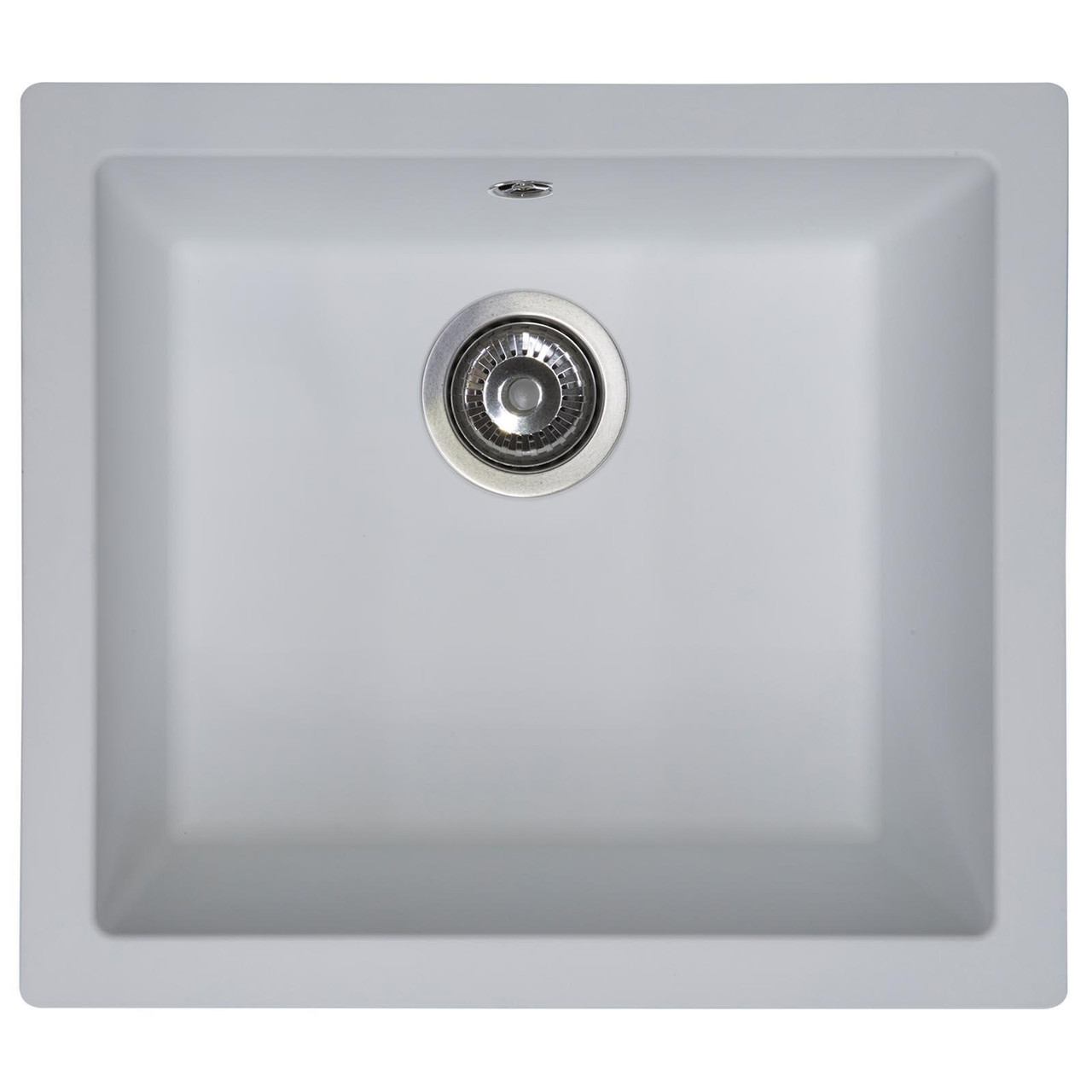 Image of SIA EVOWH 1.0 Bowl White Composite Inset / Undermount Kitchen Sink And Waste Kit