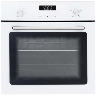 SIA SO103WH 60cm White Built In Single Electric True Fan Oven With Digital  Timer