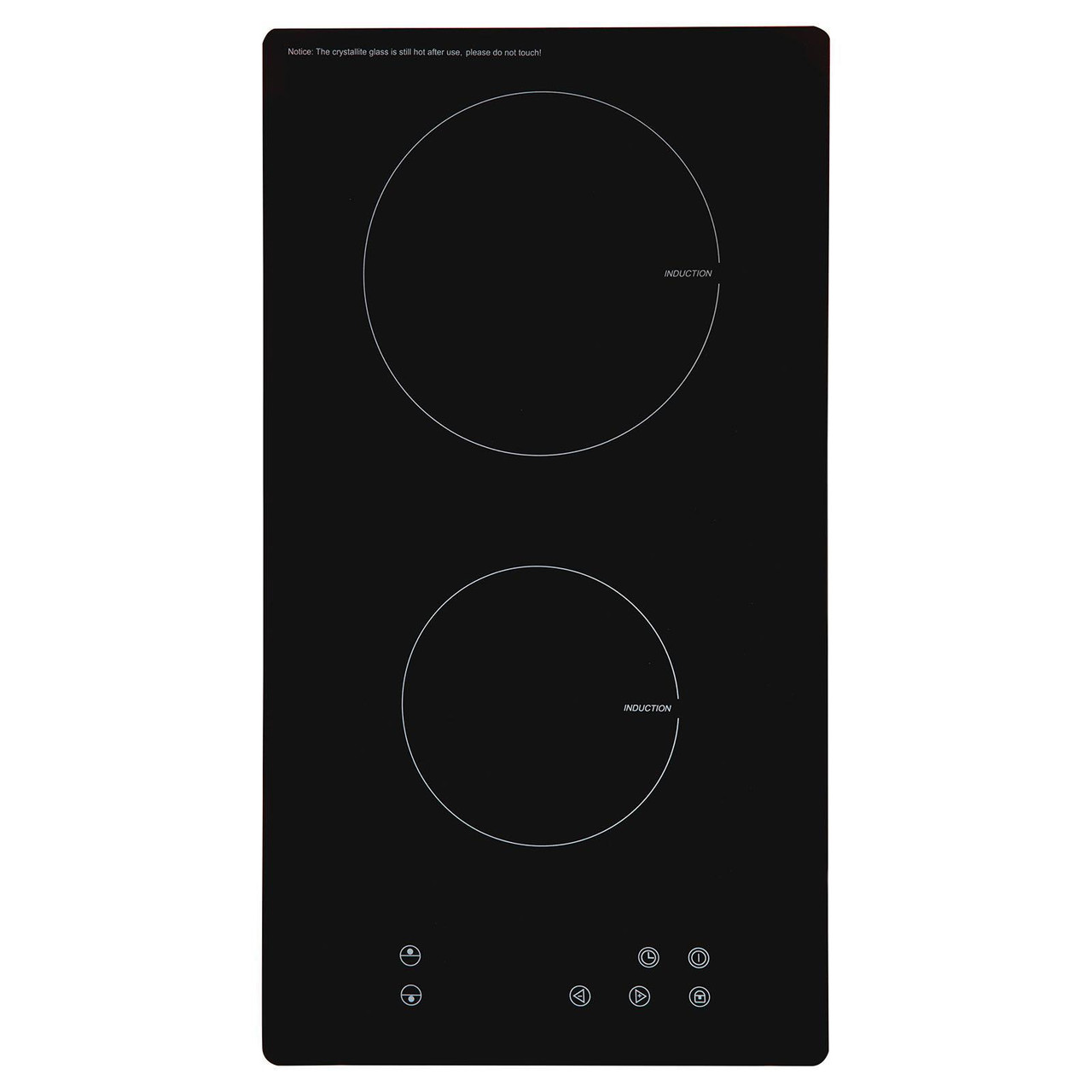 Image of SIA 30cm Built-in Induction Hob In Black, 2 Zones, Touch Control