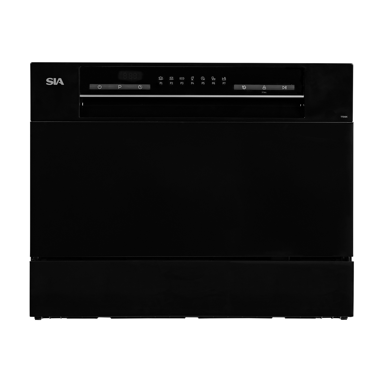 Image of Table Top Dishwasher In Black, 6 Places 6 Programmes SIA TTD6K