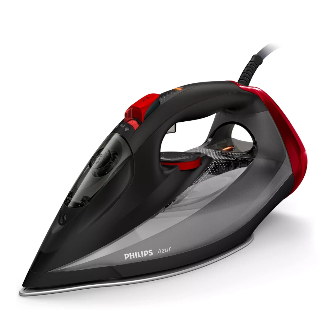 Image of Philips SteamGlide Azur GC4567/86 Steam Iron - Black & Red