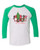 Merry Christmas Gnomes 2 - Three-Quarter Sleeve Raglan