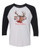 Merry Christmas Deer - Three-Quarter Sleeve Raglan