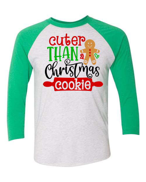 Christmas Cookie - Three-Quarter Sleeve Raglan