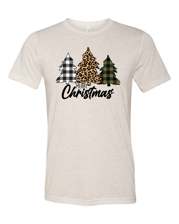 Leopard Print Christmas Tree - T-Shirt