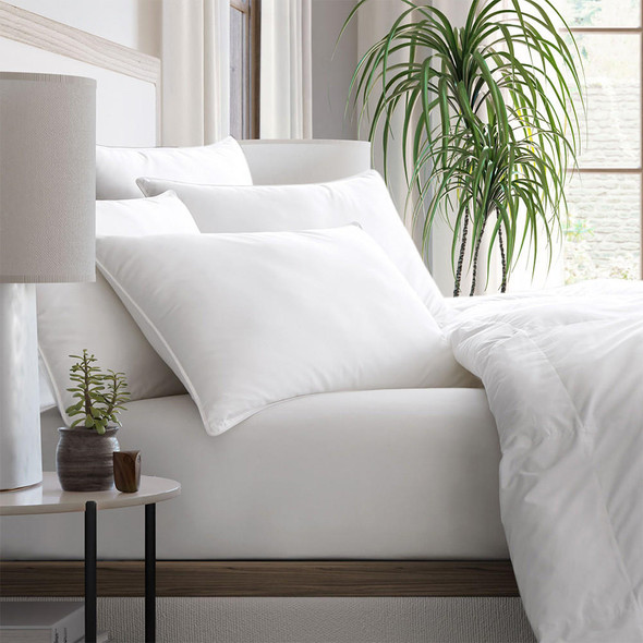 DOWNLITE Down & Feather 50/50 Pillow (Grey Down), Medium Support