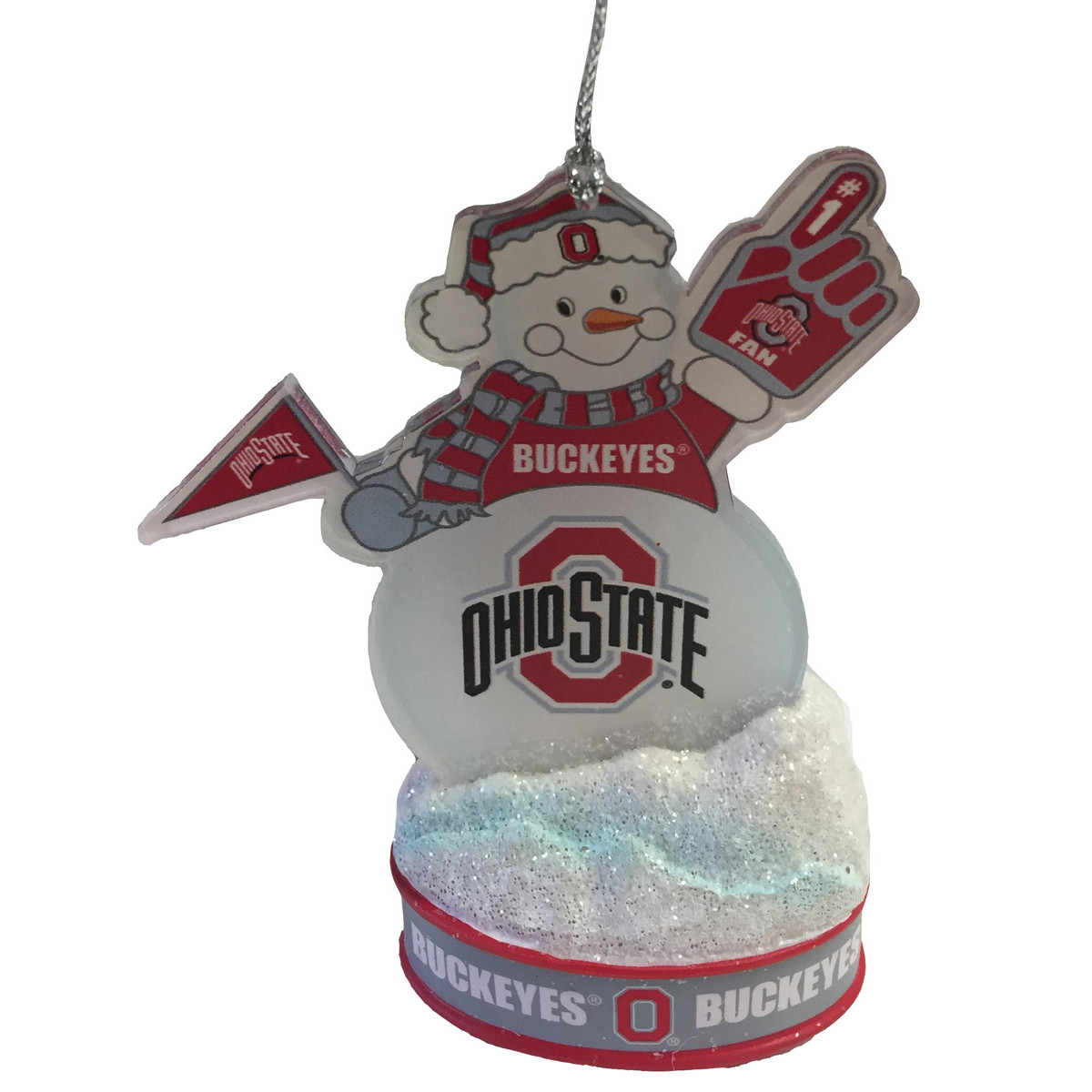 LED Light Up Snowman Ornament College Traditions