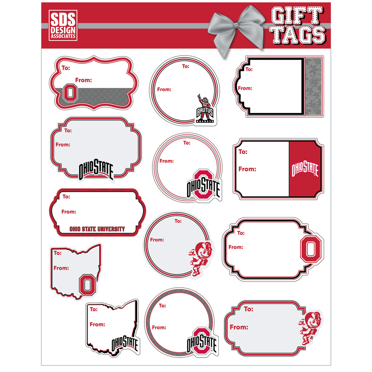 The Ohio State University Buckeyes Gift Tags Xmas tag Wincraft OSU