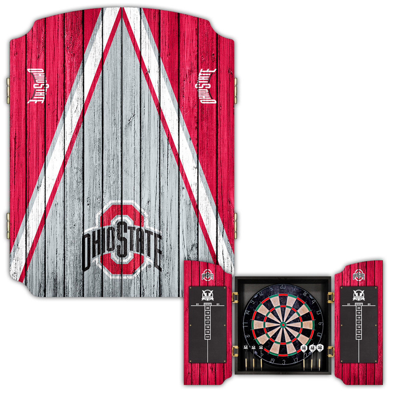 Ohio State Dart Cabinet & Dart Board