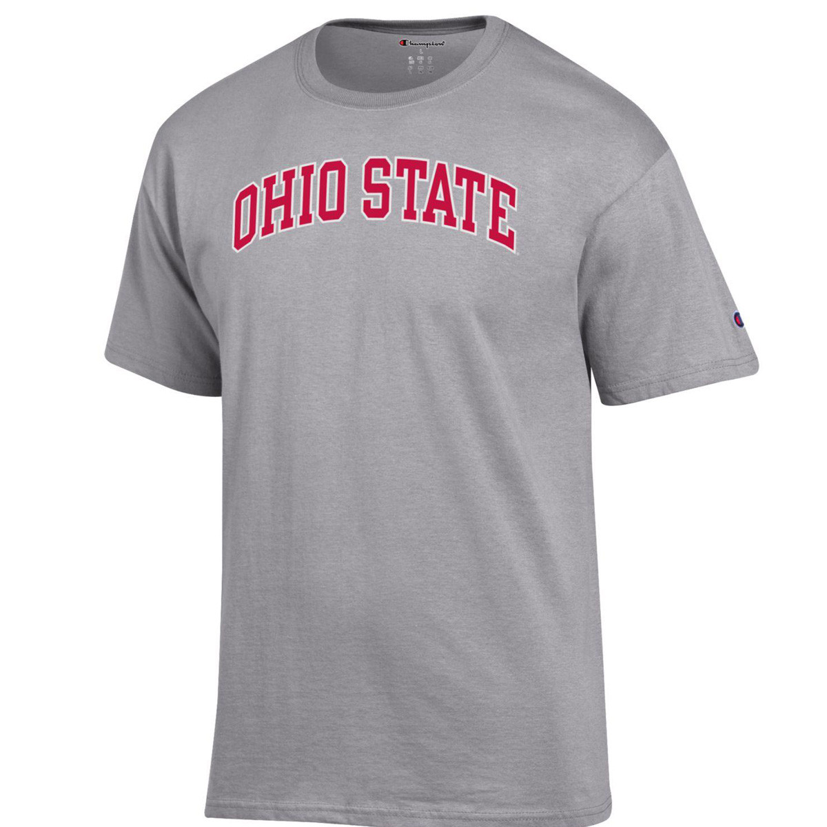 Champion® Oxford Gray Tee with Arth Ohio State Logo - College