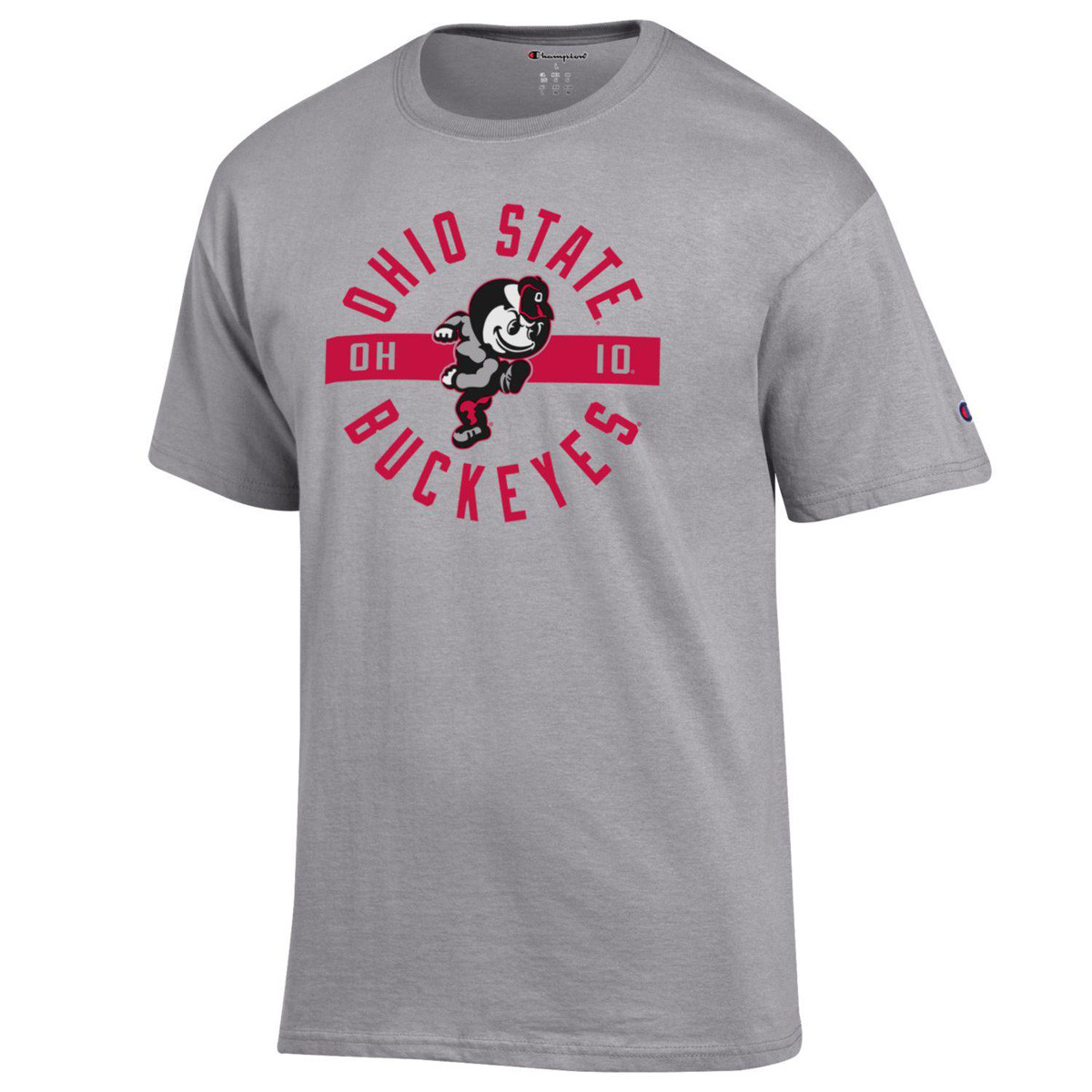 Champion® Oxford Tee with Circle Ohio State Buckeyes and Brutus