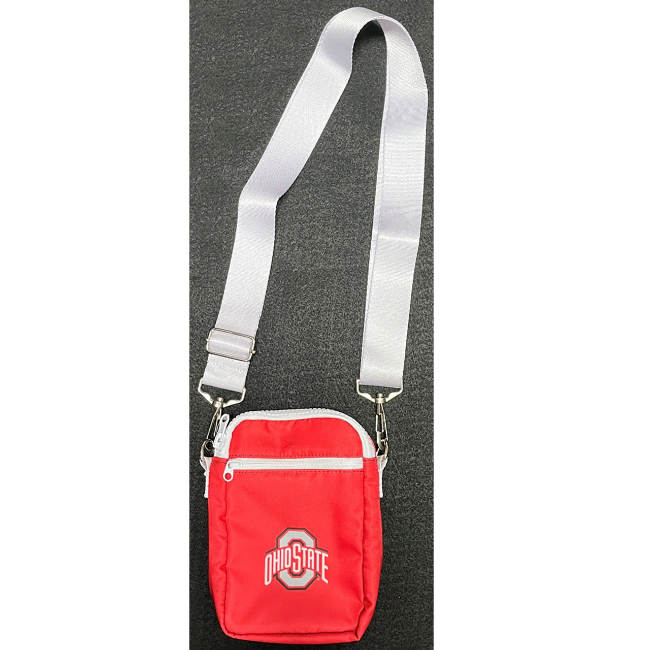 Red Cross Body Bag with Athletic Logo, 2 Zippered Sections - College ...