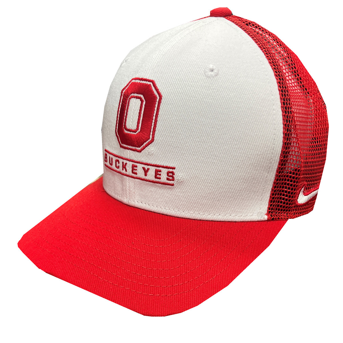 Ohio State Nike Red/White Trucker Block O Snap Back - College