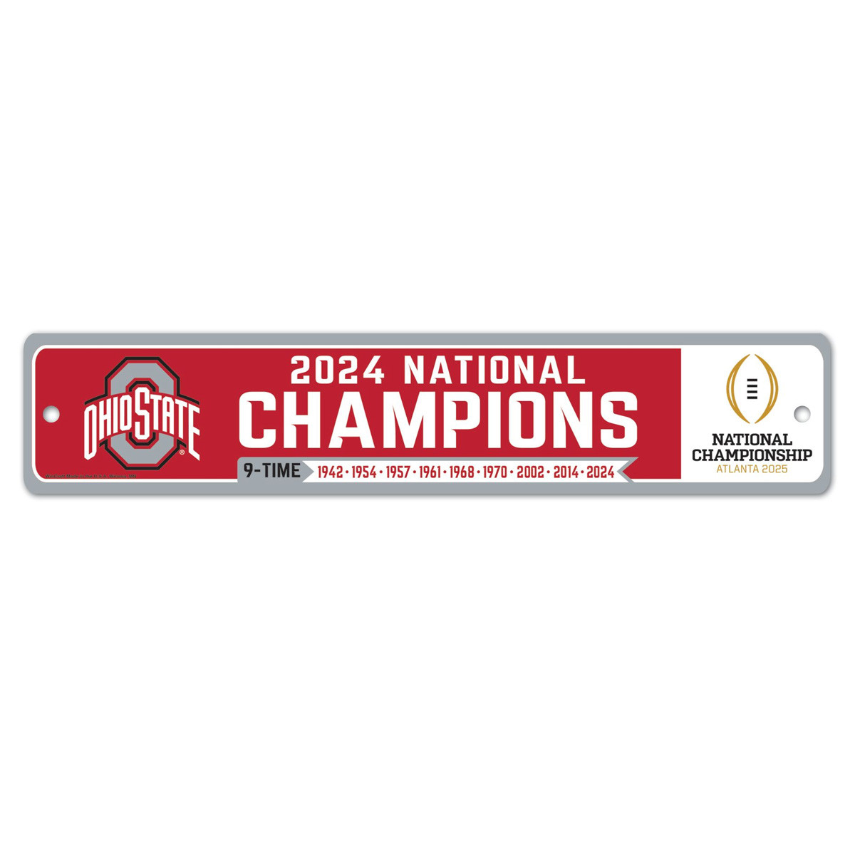 1968 Lewisburg Ohio 記念缶バッジ 8点 Ohio State National Championship Plastic Sign (3.75