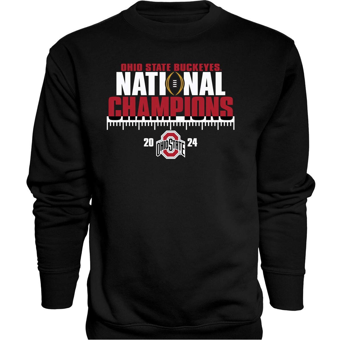 Ohio State Black Crew Neck National Champion Sweatshirt - College