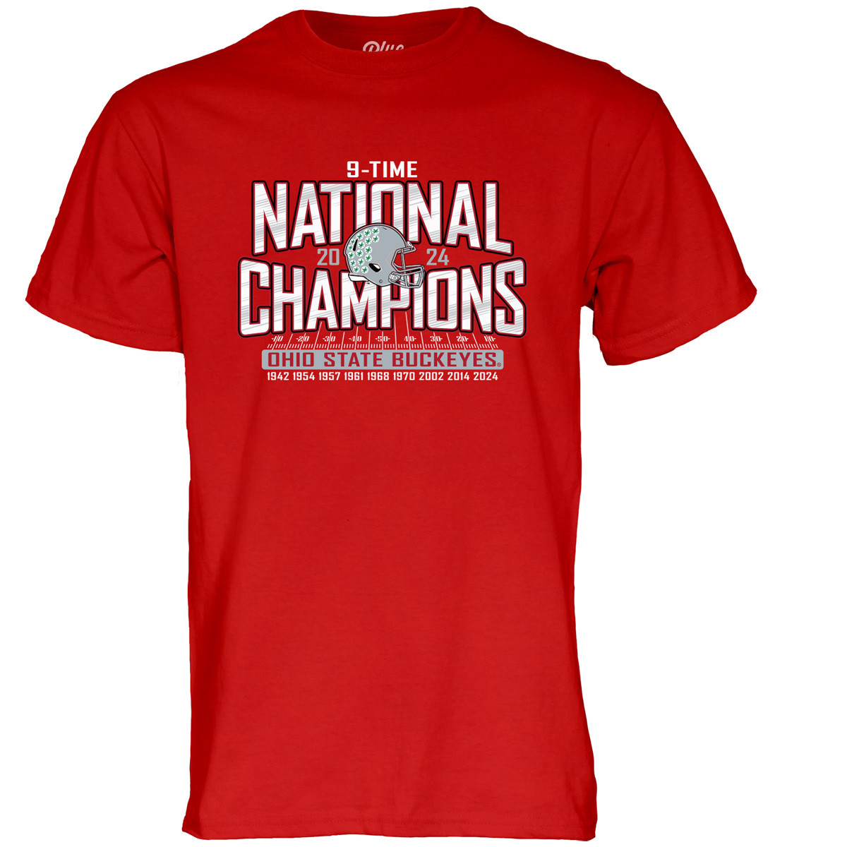 Ohio State Red 9-Time National Championship T-Shirt
