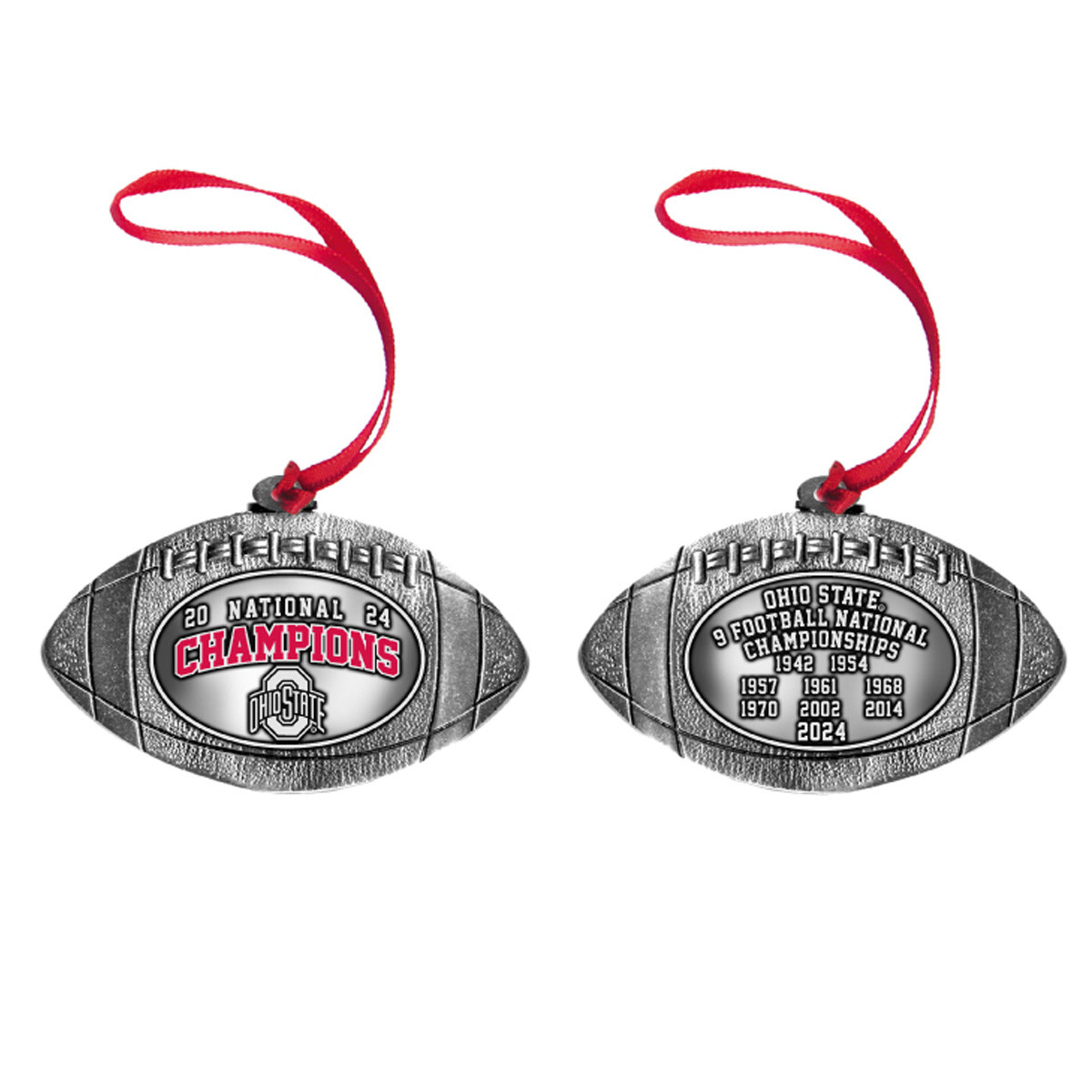 Ohio State Pewter 9-Time National Championship Collector Ornament ...