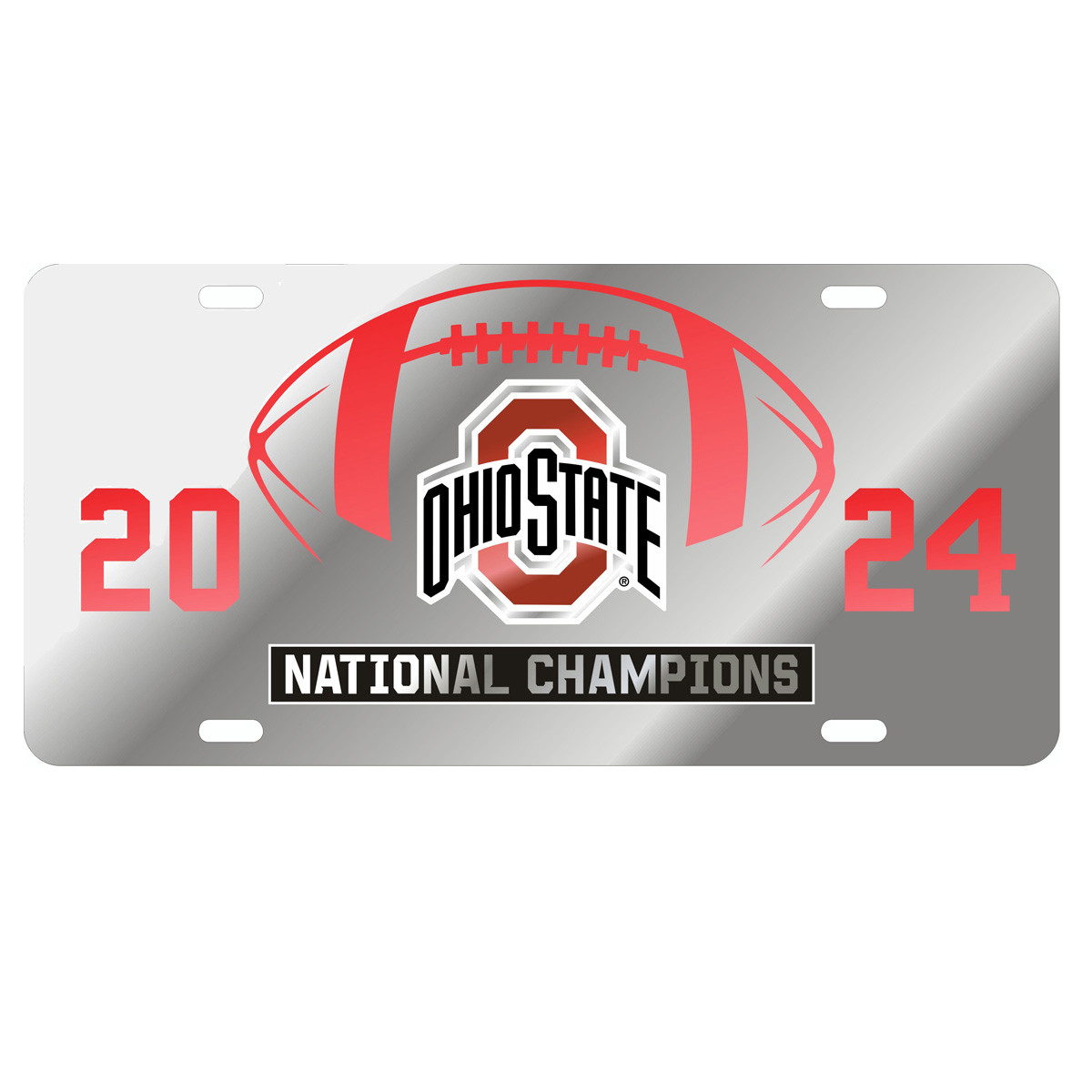 WBC チャンピオンメダル レプリカ　公式シール Silver National Champion / Football License Plate - College Traditions