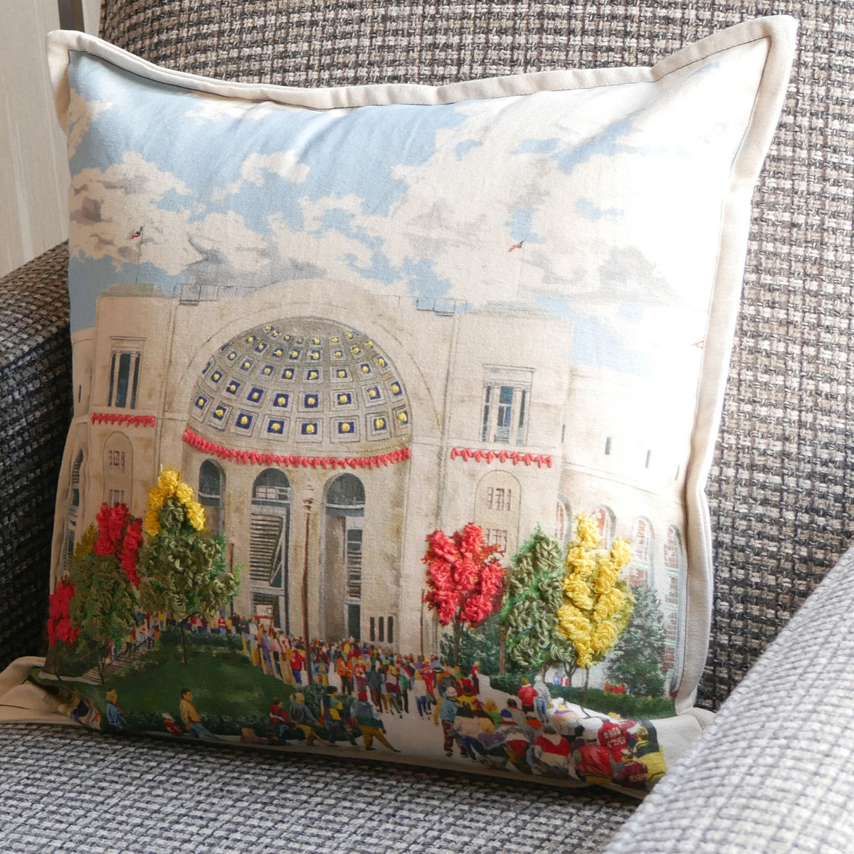 Embroidered Ohio Stadium Pillow. This Will Be A Touchdown In Any