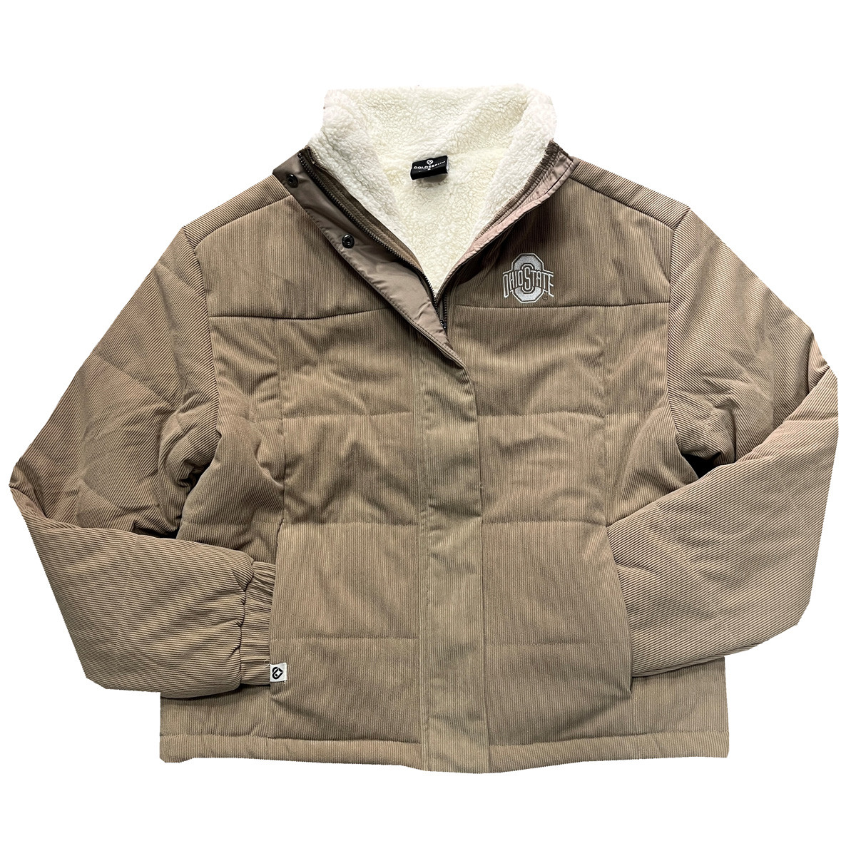 Ohio State Women's Tan/Sherpa Corduroy Jacket. - College Traditions