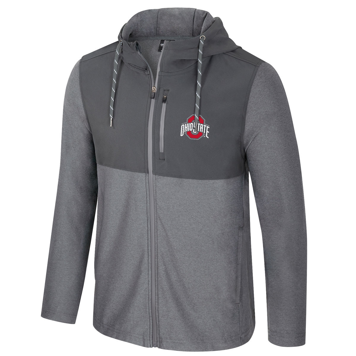 Ohio State Colosseum Charcoal Gray Full Zip Hooded Jacket
