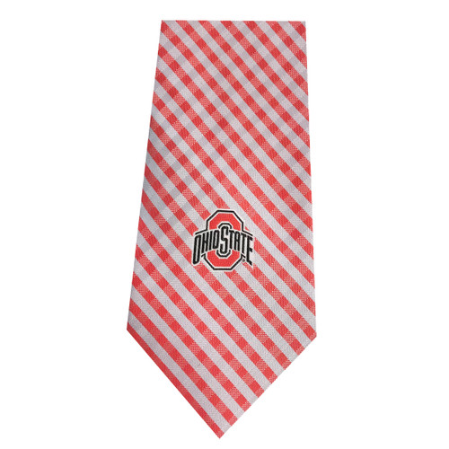 Gingham Ohio State Tie