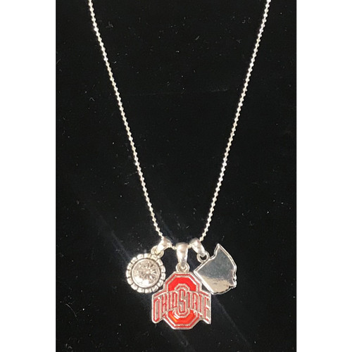 Ohio State Cluster Necklace