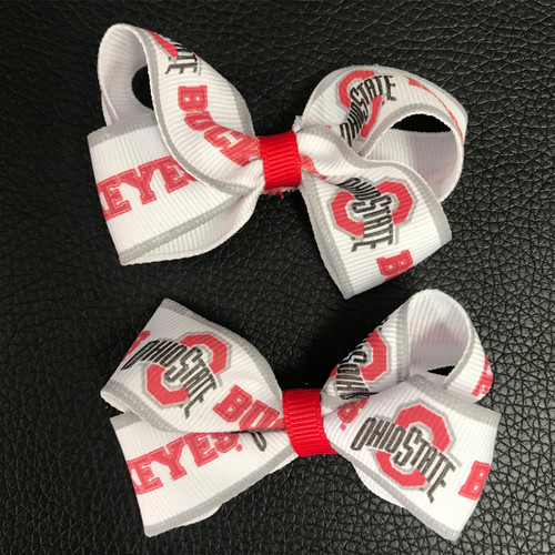 Ohio State Bow Pair Clippies