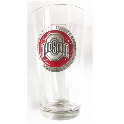 16 oz. Pint Glass With Pewter Logo