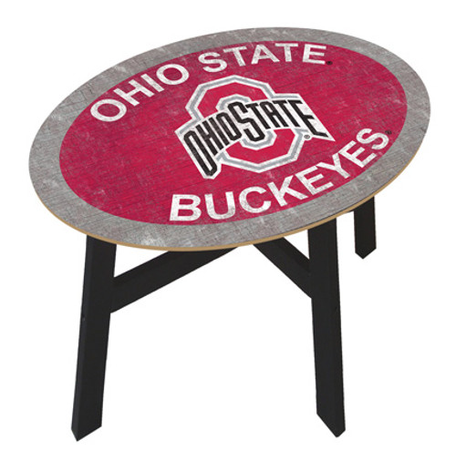 Distressed Athletic Logo Side Table