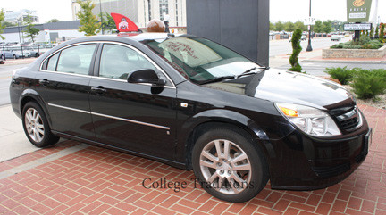 Red Ohio State Car Fin